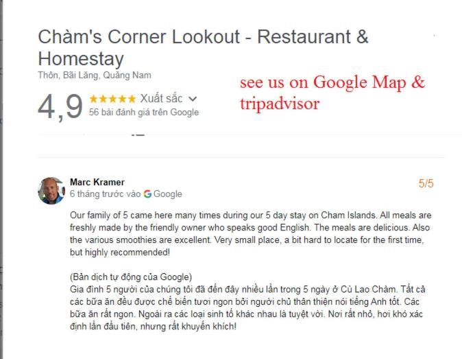 Cham'S Corner Lookout Homestay & Restaurant Tân Hiệ Esterno foto
